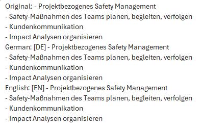 ChatGPT verweigerte die englische Übersetzung