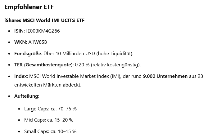 Weltportfolio: ACWI IMI